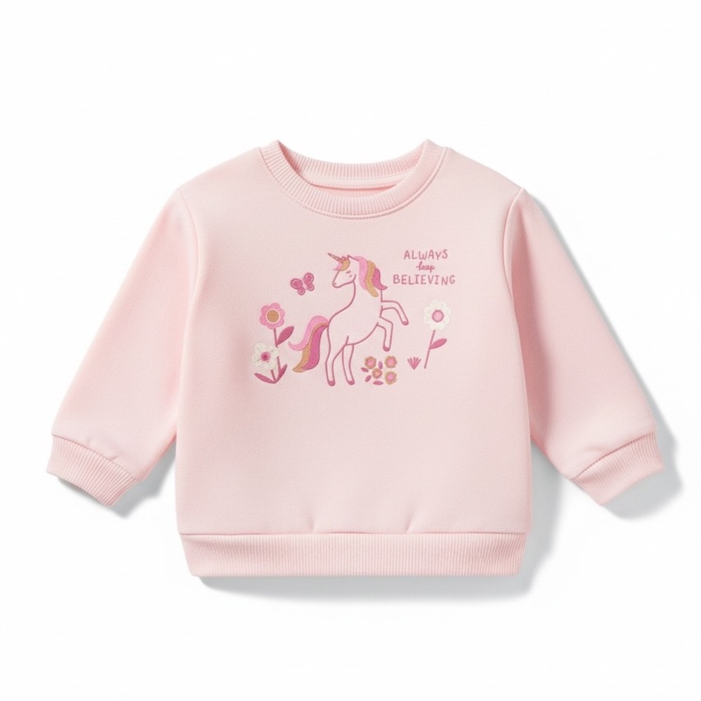 Baby Girls Pink Unicorn Sweater - Size: 24M (NEW)